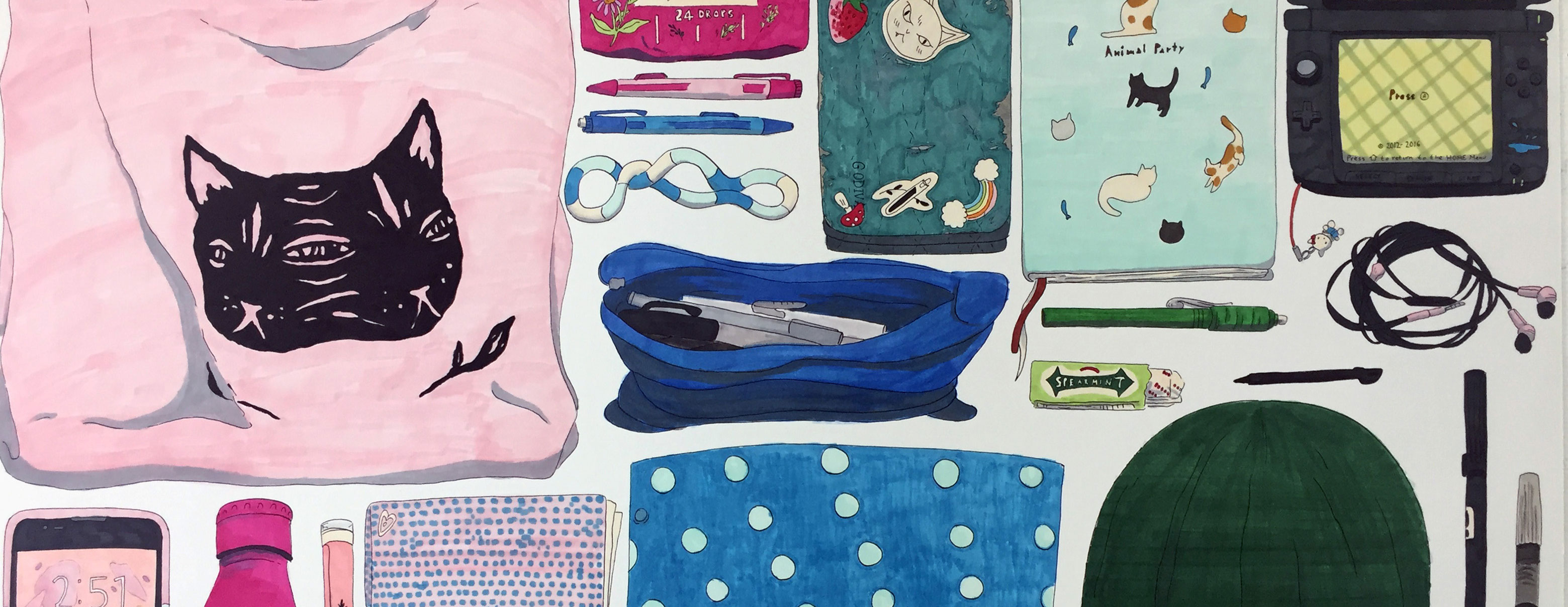 Colorful, illustrative Art by Design student Bee Sen