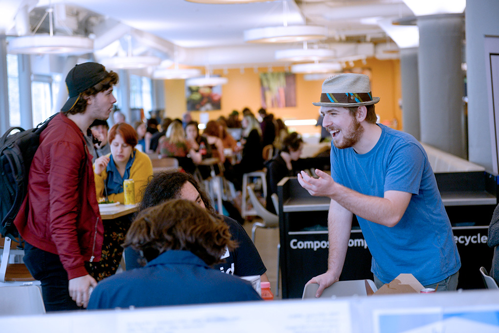 Cornish Students in Cafe joking around