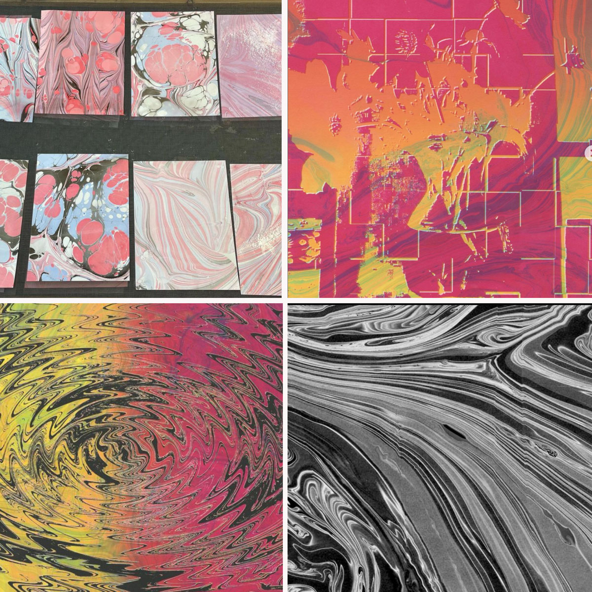 Four art print images.