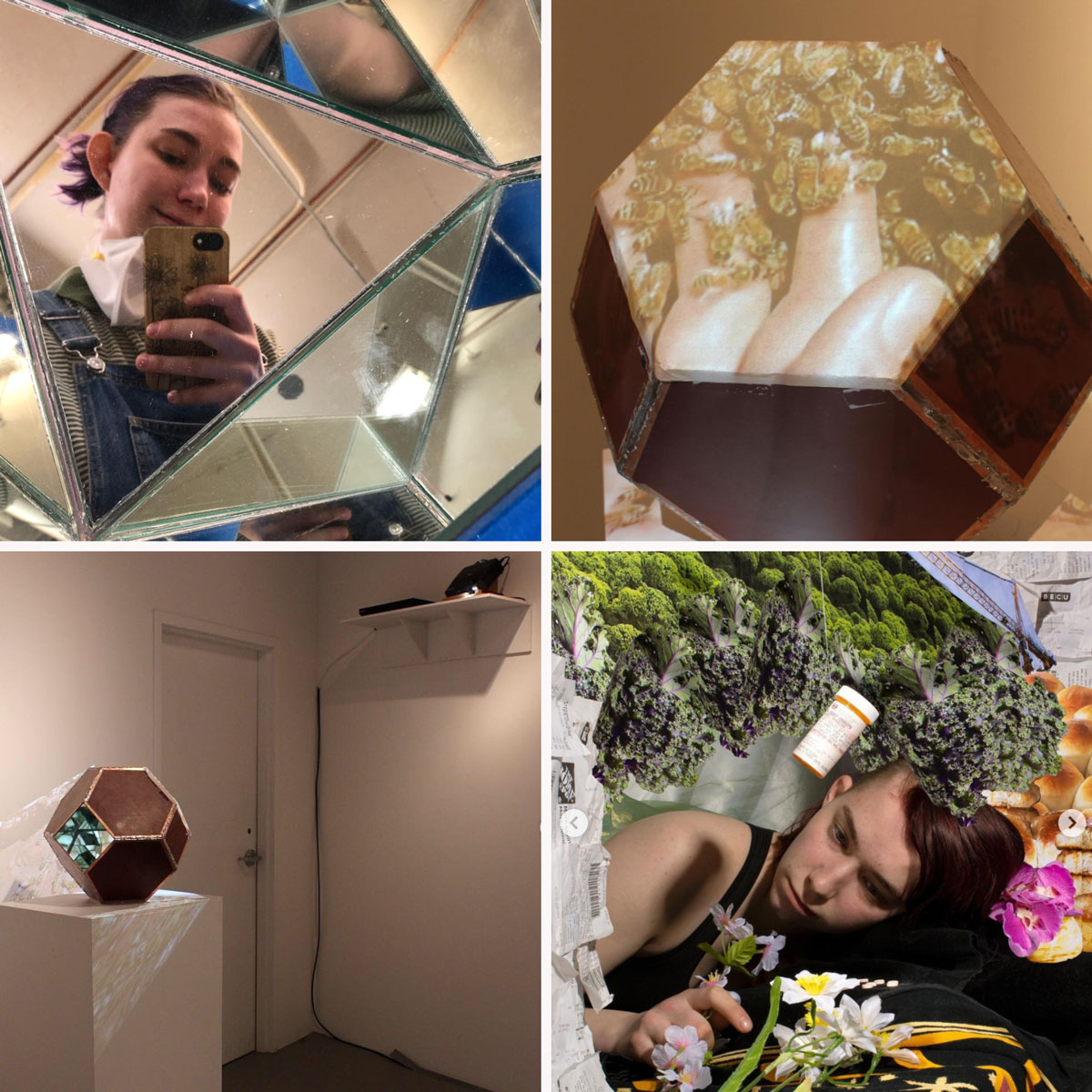 Four images of art works.